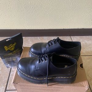 Very slightly used Dr. Martens platforms with shoe care kit; down to negotiate
